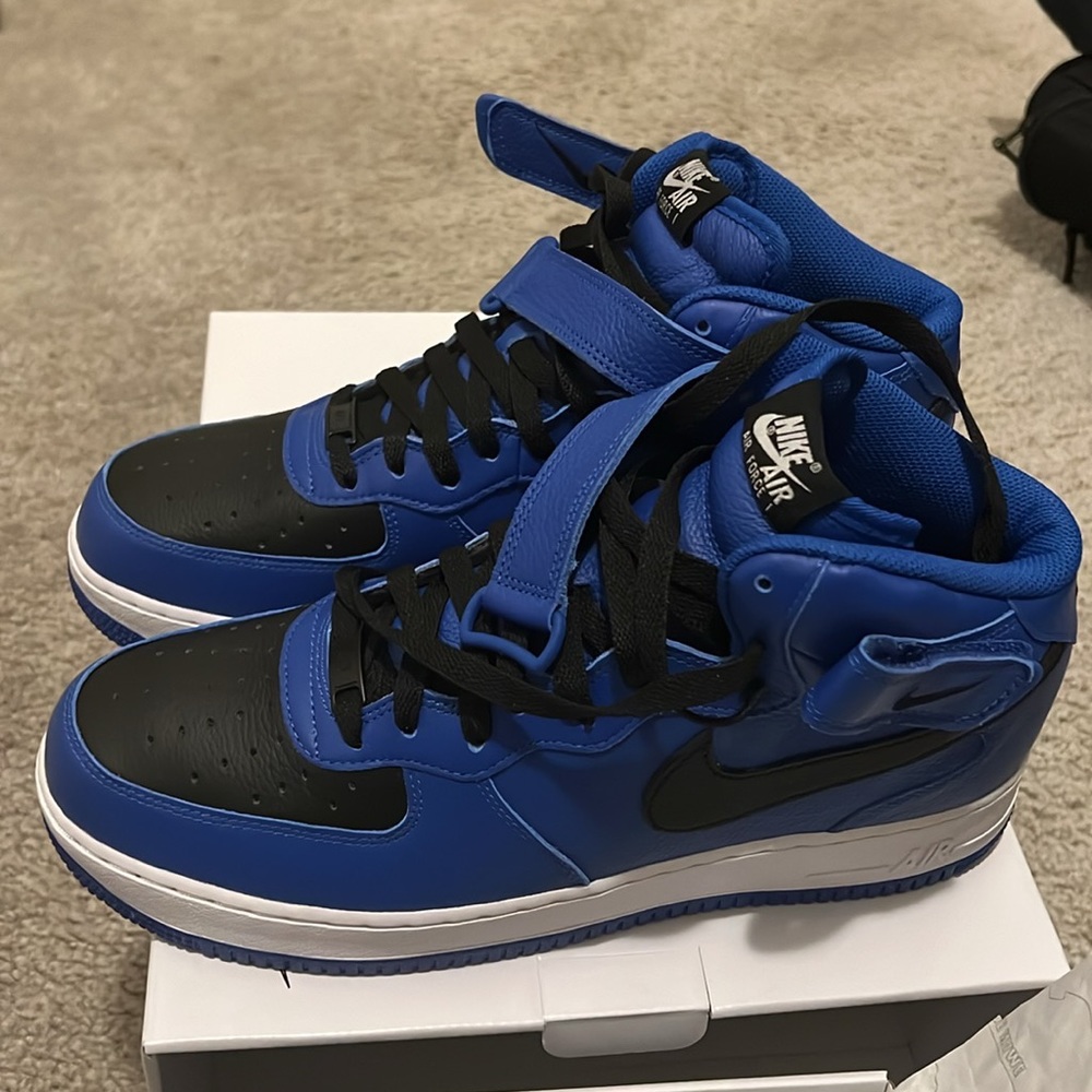 Nike Air Force One size 12 men’s black/blue new without tags
